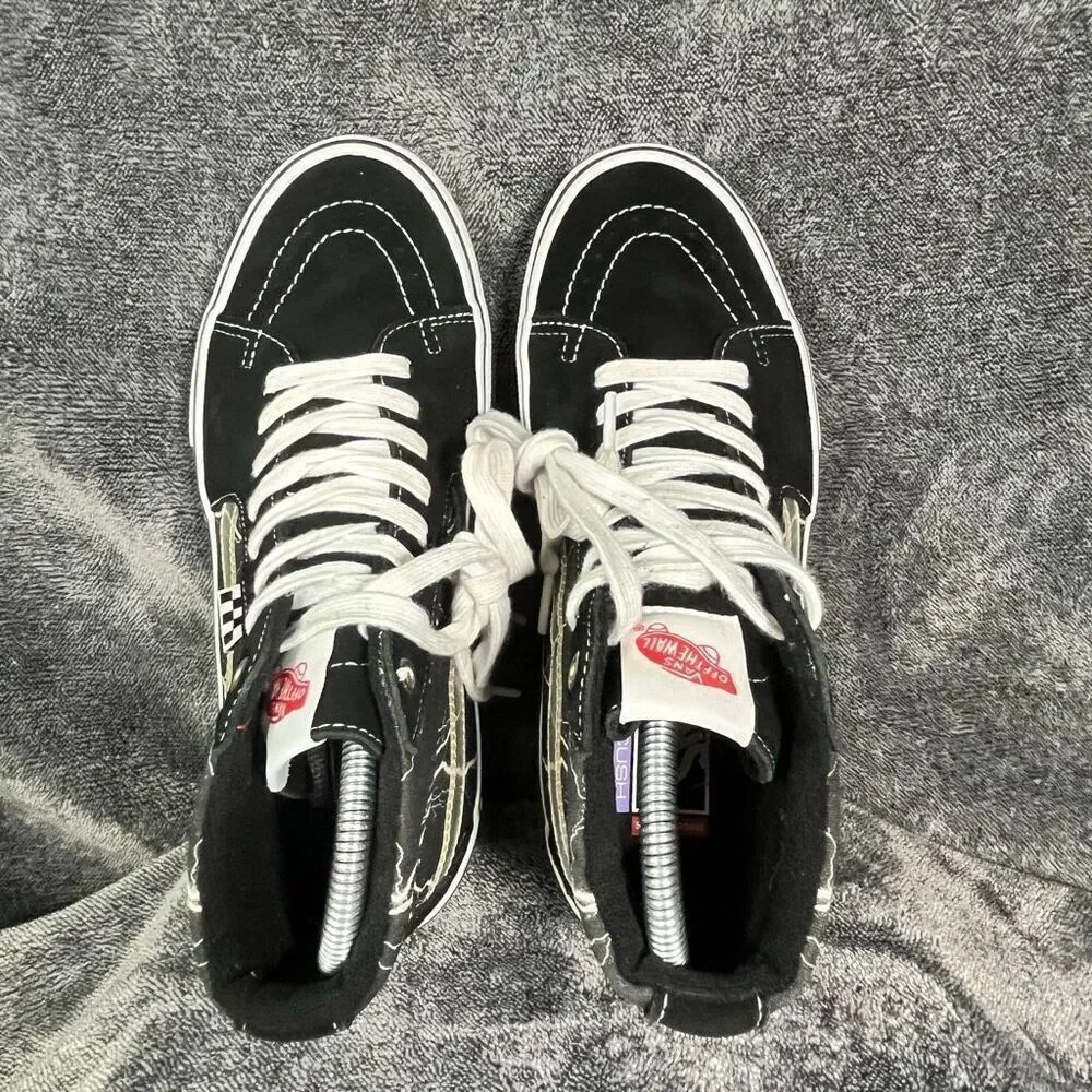 Vans x Primitive Skate Sk8-Hi Black Skate Shoes Men’s 7.5 - Picture 5 of 8